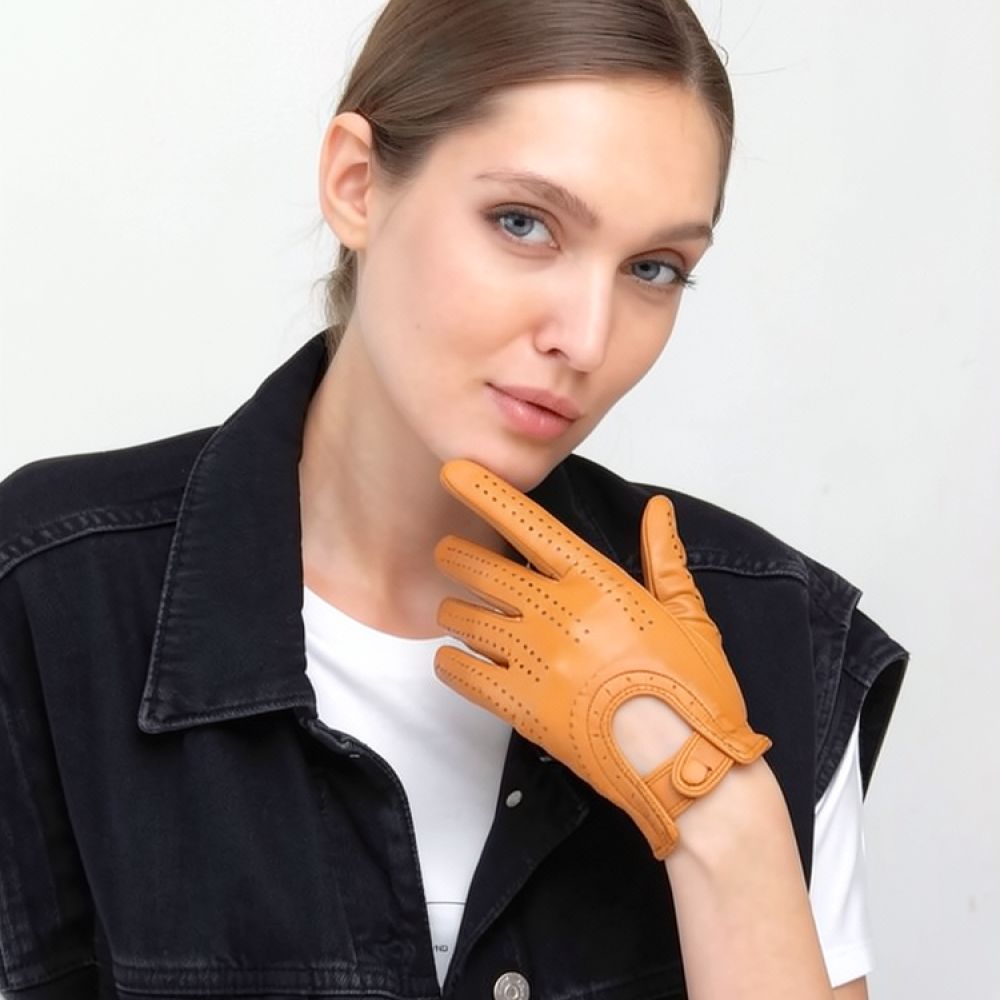 Cycling Commute Essentials - Luvas de couro femininas elegantes, finas,
