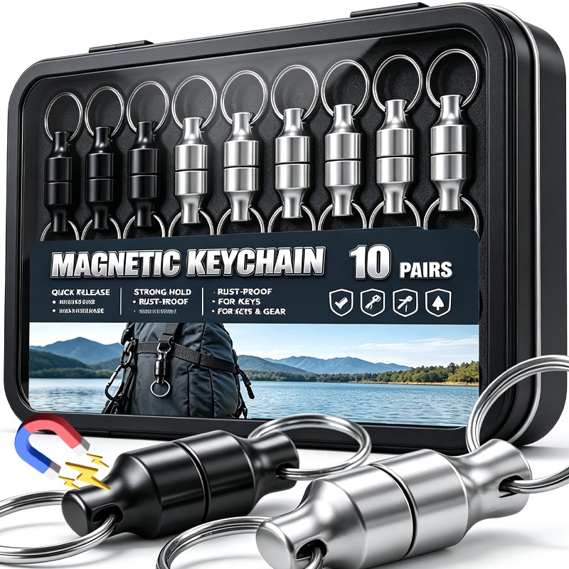 Chain Lock Combination - 2/20x Chaveiro Desmontável com Ímã Forte,